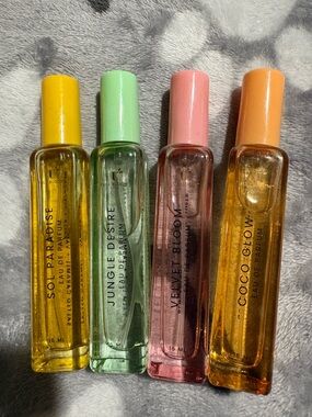 Mini Perfume Set — Yellow, Green, Pink, Orange